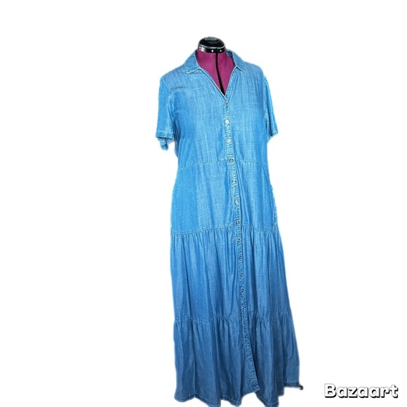 Dresses & Skirts - Blue Denim Maxi Dress